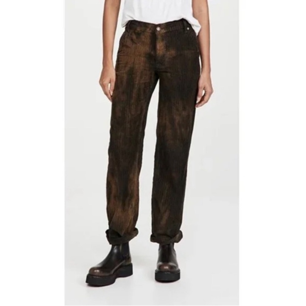 Free People Reese Pitched Straight Leg Corduroy Pants in Chava Waist 32” sz L